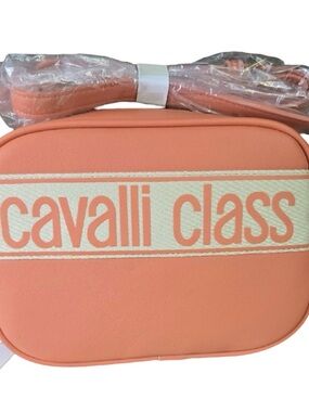 Cavalli Class Coral and Cream Crossbody Bag